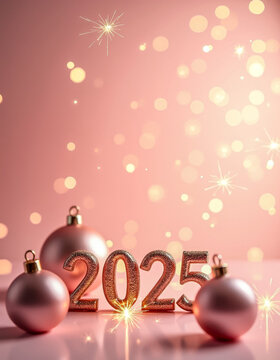 christmas background with baubles