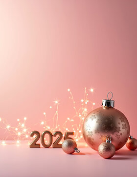 christmas background with baubles
