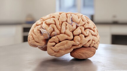 Poster - Realistic Human Brain Model on Table Surface
