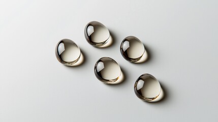 Poster - Crystal Clear Water Drops on Surface