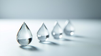 Poster - Crystal Clear Water Droplets on Surface