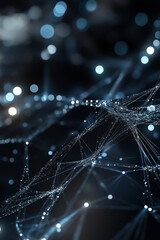 Poster - futuristic illustration of neural networks with glowing connections and nodes, showcasing advanced technology and digital communication. intricate design evokes sense of innovation and complexity