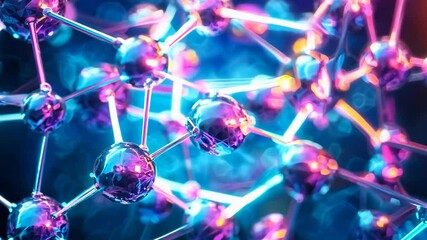 Aufkleber - Colorful representations of atomic structures showcase the beauty of science. This exploration highlights the intricate connections and energetic interactions at play in a laboratory environment.