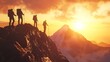 © Waqas - Silhouette of People Helping Each Other Hike Up