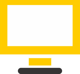 Fototapete - computer LCD symbol black and yellow 