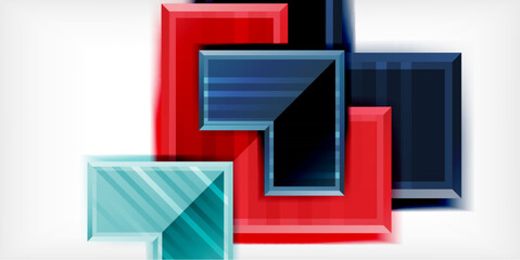 Poster - Arrow symbols created with 3d effects and line texture geometric abstract background