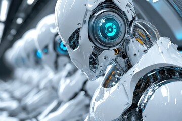 Poster - Futuristic Robot in High-Tech Environment