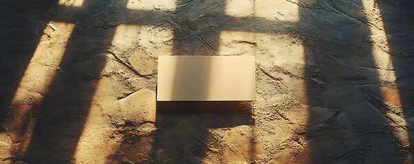 Poster - A reflective golden object on a textured surface illuminated by soft light.