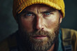 © stanhert - A man with a beard wearing a yellow hat