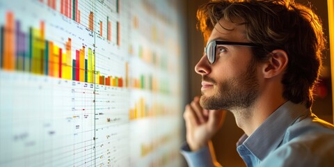 Poster - project manager analyzes timelines and deliverables for effective project execution and success