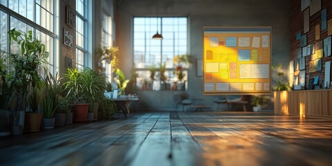 Poster - office risk management strategies highlighted in a risk assessment chart for threat analysis