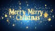 © TopMedia - Merry Christmas Message in Gleaming Gold Stars