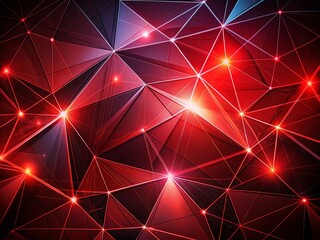Poster - Abstract Polygonal Background with Red Hitech Lines for Modern Digital Designs, Technology Themes, and Creative Projects