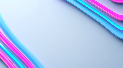 Poster - Neon Lines Abstract Background Soft Pastel Background for Graphic Design Templates