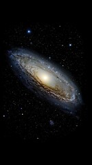 Aufkleber - Stunning spiral galaxy illuminated against deep cosmic backdrop vertical format