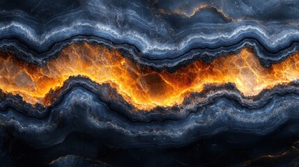 Wall Mural - A blue and orange line with a lot of detail. Generative AI