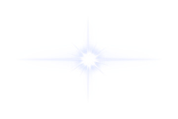 Wall Mural - shining star. white glowing light effect. sparkling star light isolated on transparent background. l