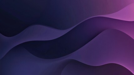 Poster - Abstract wave patterns in vibrant purple and black tones.