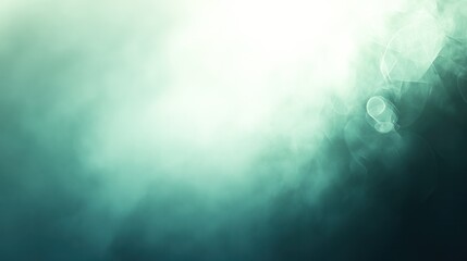Poster - A calm abstract background with diffused teal light gradients