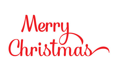 Fototapete - Merry Christmas hand lettering calligraphy isolated on white background. Vector illustration . EPS 10/AI