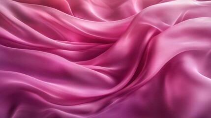 Poster - An artistic view of a flowing pink wave created by silk fabric
