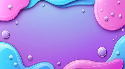 Poster - Abstract Background with Bubbles Subtle Blur Background with Space for Custom Text