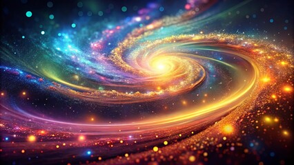 Wall Mural - a celestial swirl of colors, a cosmic dance of light and dust, a mesmerizing tapestry of the univers