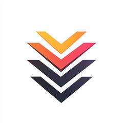 Poster - Abstract Gradient Arrow Down Icon Design
