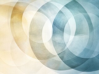 Poster - Abstract circular pattern, soft colors on a textured background.