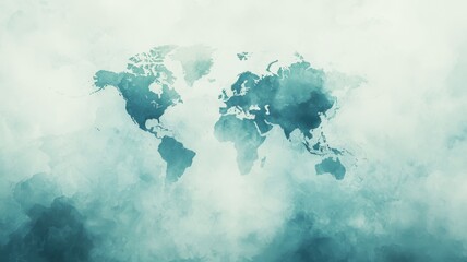 Poster - Global Map with Environmental Data Overlay