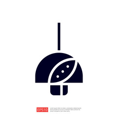 Poster - This image features a stylized bell icon, possibly representing a notification or alert, with a minimalist design and a leaf element, suggesting a connection to nature or eco-friendliness.