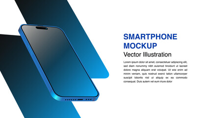 Poster - Smartphone and Mobile Mockup Background and Banner for Websites, Landing Pages, and UI or UX Design Presentations. Vector Format for Apps and Infographics
