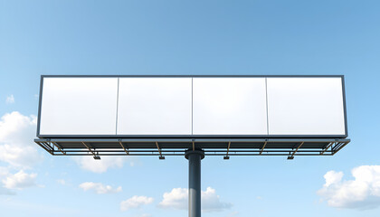 Wall Mural - four billboard isolated with white highlights, png