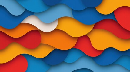 Poster - Vibrant Abstract Geometric Patterns in Bold Colors