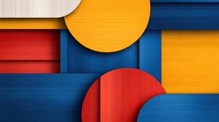Poster - Vibrant Abstract Geometric Pattern with Bold Colors