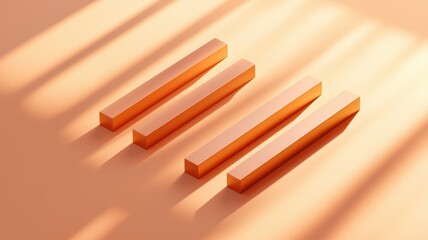 Poster - Abstract Minimalist Bars with Shadows and Soft Lighting