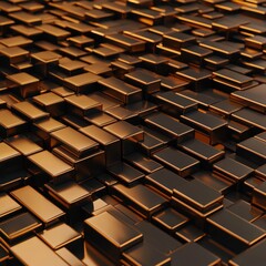 Poster - Layered Bars in Metallic Structure
