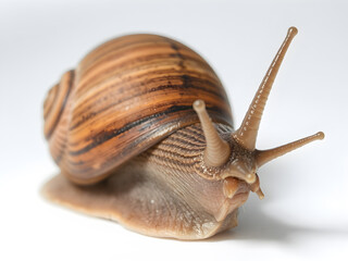 Snail on a white background. Isolation, 