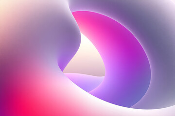 Wall Mural - abstract liquid shapes futuristic purple and pink banner. glowing digital waves background. minimali