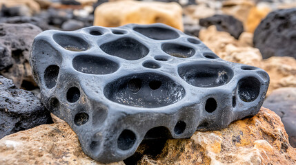 Natural macro shot of texture in nature, close-up of subtle surface details, capturing depth with smooth soft blur in background 