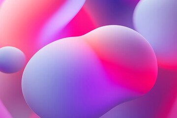 Wall Mural - abstract liquid shapes futuristic banner. glowing digital background. minimalistic design layout for