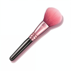 A colorful cartoon blush brush with a soft pink bristle designed for cosmetic application