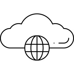 Cloud computing single vector icon 