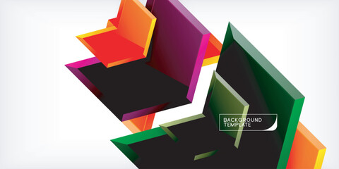 Poster - Technology dynamic arrow geometric background. Vector Illustration For Wallpaper, Banner, Background, Card, Book Illustration, landing page