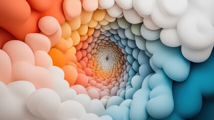 Poster - A swirling vortex of colors and shapes represents the abstract nature of thought, the complexity of human consciousness, and the endless possibilities of the human mind.