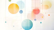 © Pangsiri - Abstract circles and lines in pastel colors create serene composition