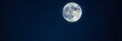 © PuriStudio - Bright and full moon shining in a dark night sky with stars, Moon, night
