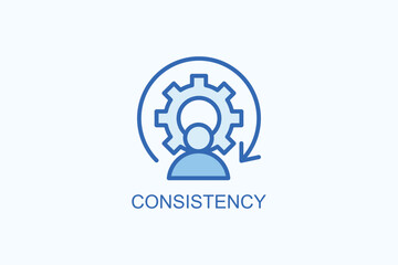 Wall Mural - Consistency vector  or logo sign symbol illustration