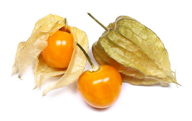 Physalis, groundcherrie isolated on white