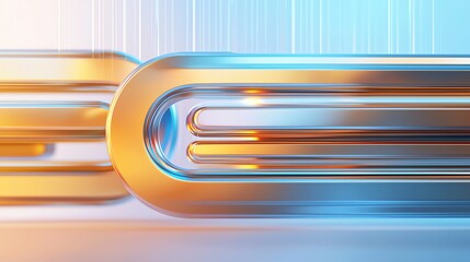 Poster - Abstract illustration featuring smooth, flowing lines in vibrant colors, creating a sense of motion and modern design.